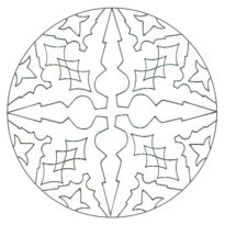 coloriage rond bird losange